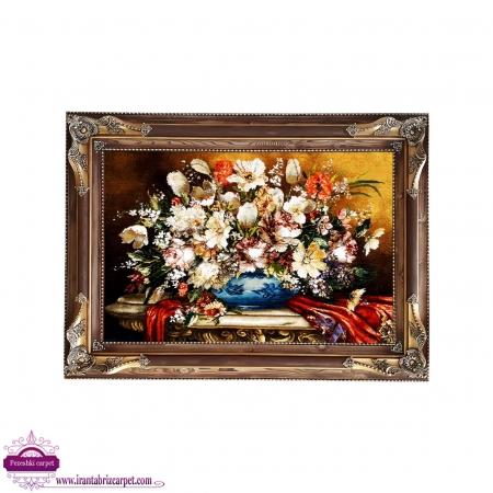 beautiful flowers and vase wall hanging carpet 4