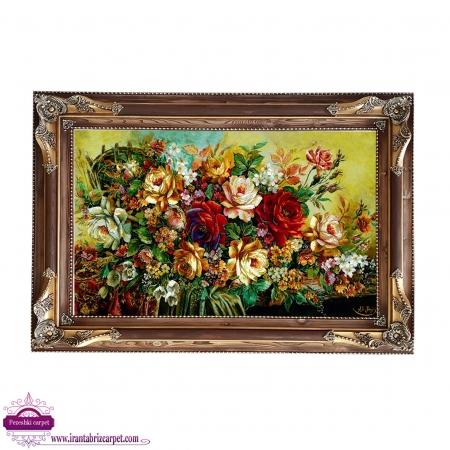 Luxurious flowers wall hanging rug 5