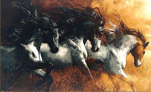 wild horses tableau rug 3