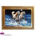 3 horses on the beach tableau rug 1
